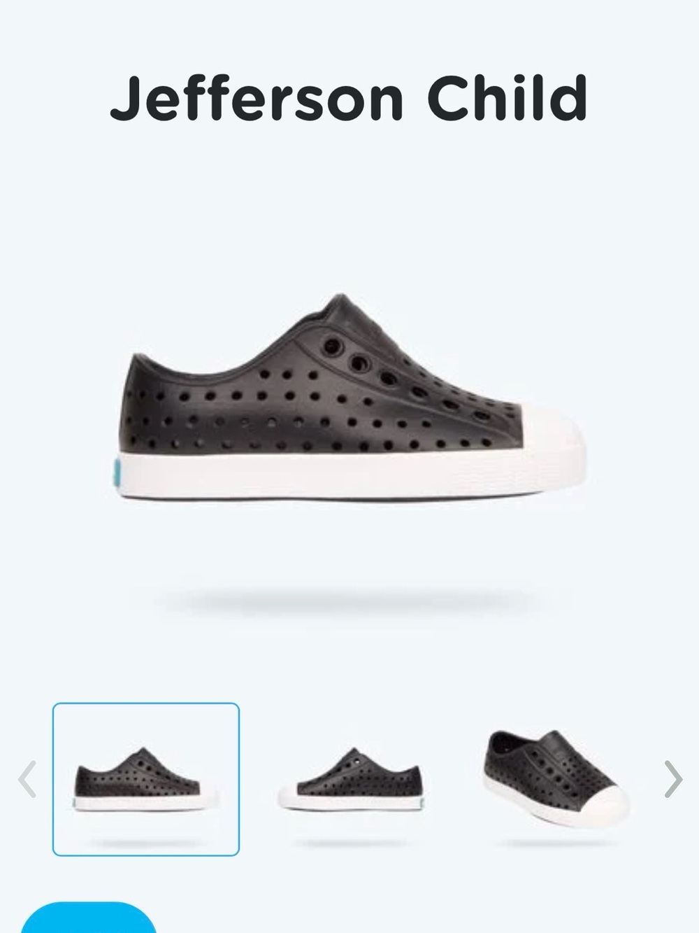 Native Black Slip-On Toddler Sneakers with White Sole 5C